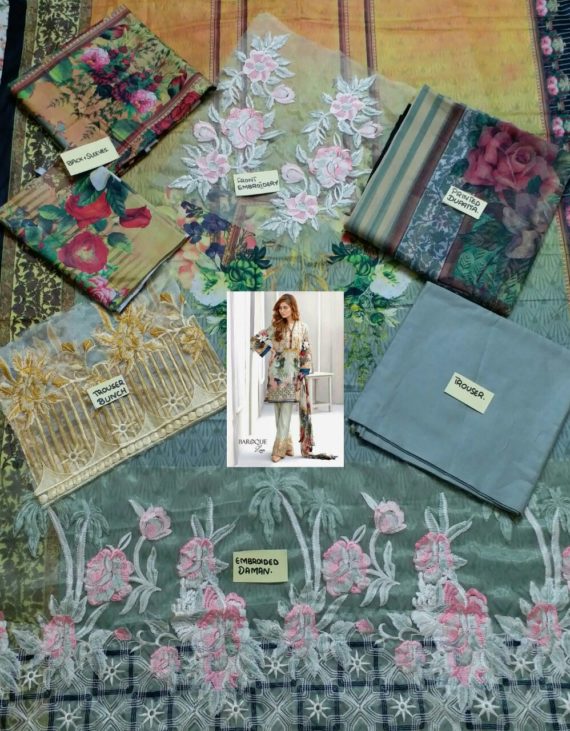 Baroque Lawn Embroidered Collection 2017 Design PL05 (5)