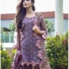 ANAYA Luxury Chiffon Embroidered Fancy Suit Purple