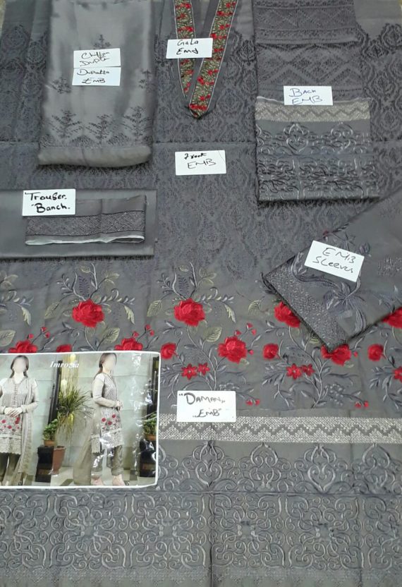 Imrozia Premium Embroidered Cambric Collection Grey (2)