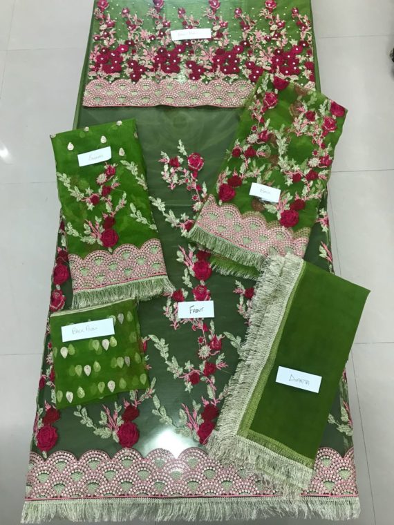 Kashee’s Fashion Luxury Embroidered Fancy Suit Green (2)