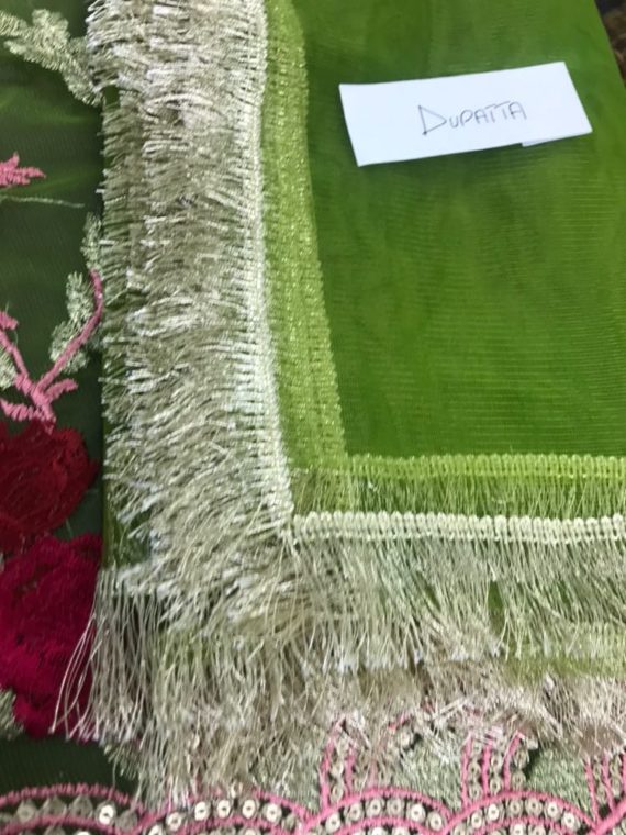Kashee’s Fashion Luxury Embroidered Fancy Suit Green (4)
