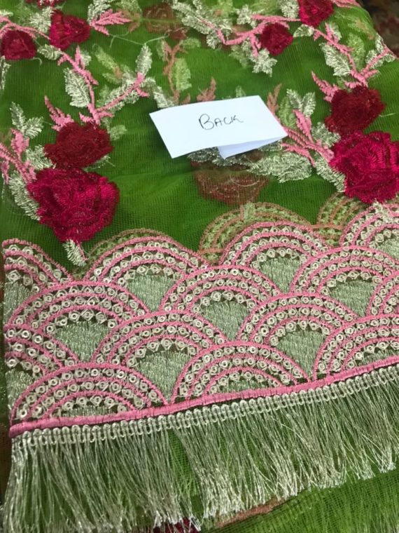 Kashee’s Fashion Luxury Embroidered Fancy Suit Green (7)