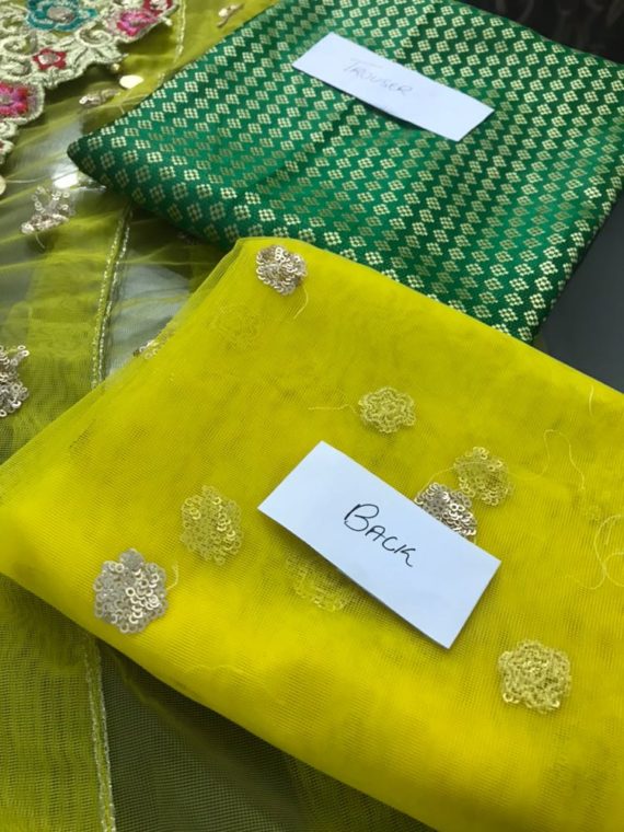Kashee’s Fashion Luxury Embroidered Fancy Suit Yellow (5)