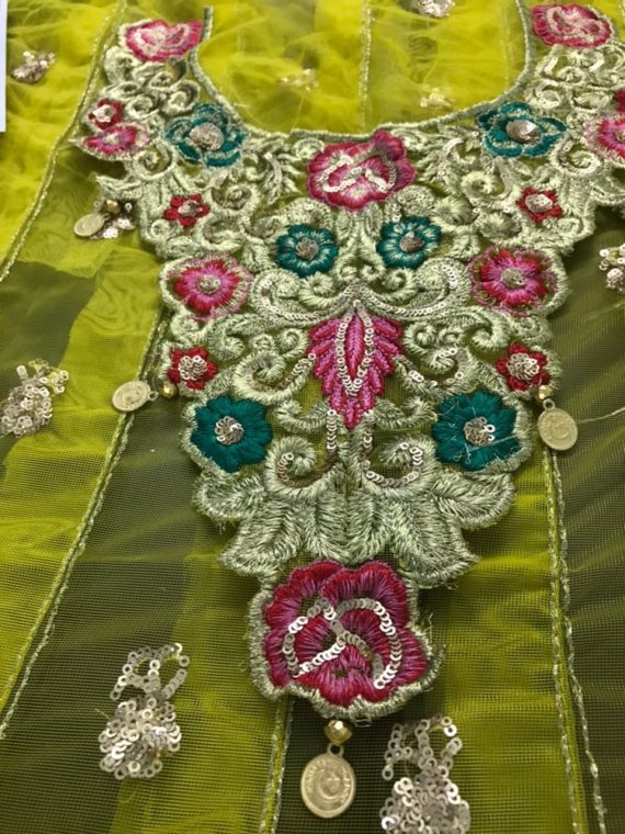 Kashee’s Fashion Luxury Embroidered Fancy Suit Yellow (6)