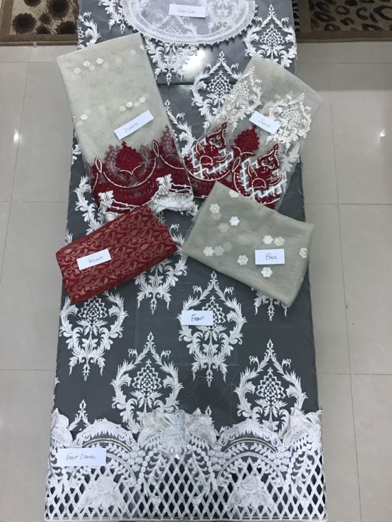 Maria.B Luxury Chiffon Embroidered Fancy Suit BD-08 (2)