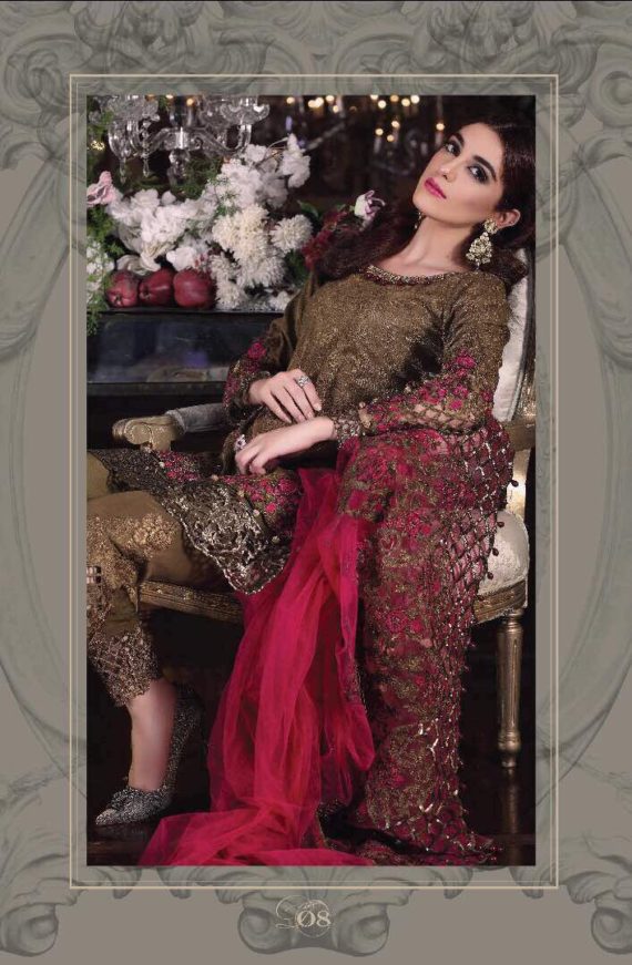 Maria.B Luxury Chiffon Embroidered Fancy Suit BD-1008 (4)