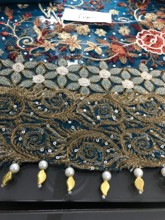 Kashee’s Fashion Luxury Embroidered Fancy Suit D-Blue (3)