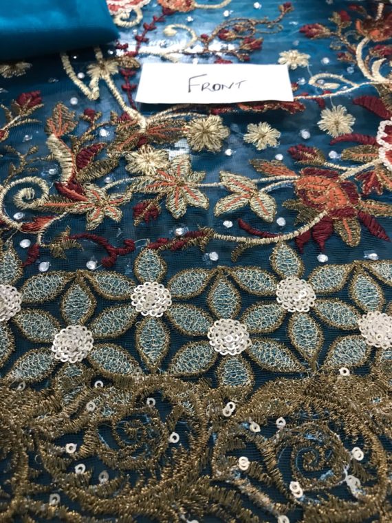 Kashee’s Fashion Luxury Embroidered Fancy Suit D-Blue (5)