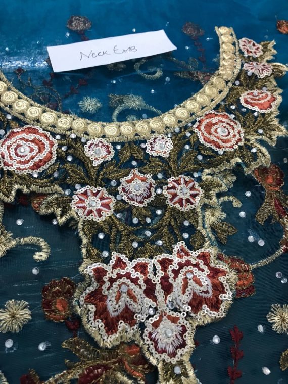 Kashee’s Fashion Luxury Embroidered Fancy Suit D-Blue (7)