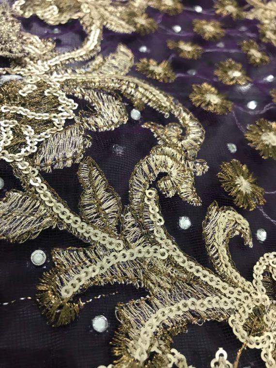 Kashee’s Fashion Luxury Embroidered Fancy Suit D-Purple (3)