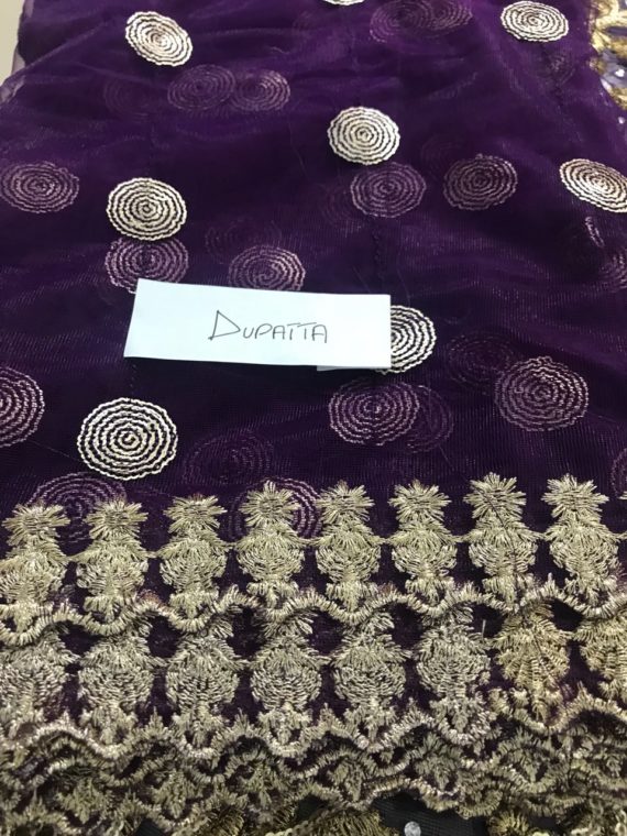 Kashee’s Fashion Luxury Embroidered Fancy Suit D-Purple (5)