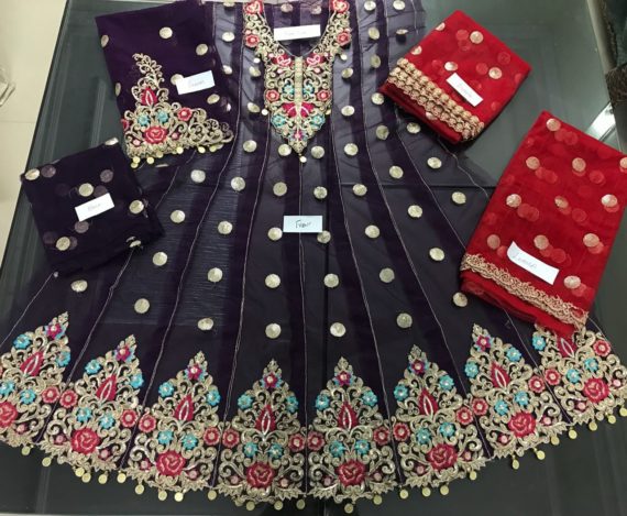 Kashee’s Fashion Shaista Lodhi Luxury Bridal Chiffon Suit (2)
