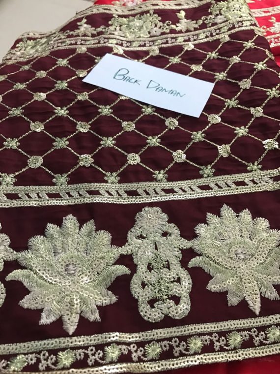 MariaB. Pukhraj Collection Luxury Embroidered Bridal Suit D1 (5)