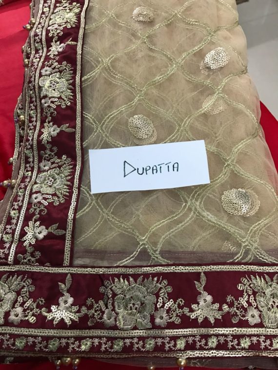 MariaB. Pukhraj Collection Luxury Embroidered Bridal Suit D1 (7)