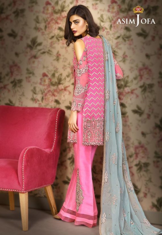 Asim Jofa Luxury Chiffon Embroidered Fancy Suit AJCLE-03 (2)