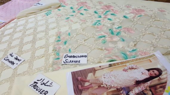 Chiffon Embroidered Fancy Suit Cream Feat Sadia Imam (2)