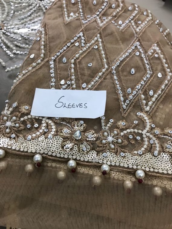 ELAN Luxury Net Embroidered Fancy Bridal Suit – Cream (8)
