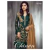 IZNIK Chiffon Embroidered Fancy Suit Gold n Green
