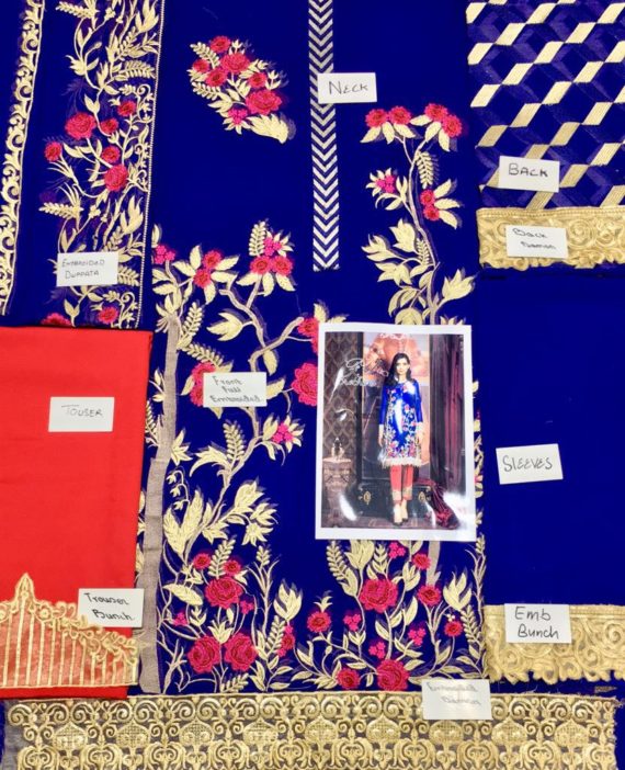 Imrozia Chiffon Embroidered Fancy Suit The Cobalt Pickings (2)