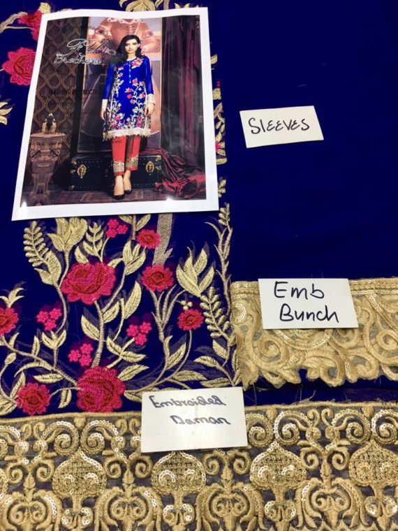 Imrozia Chiffon Embroidered Fancy Suit The Cobalt Pickings (3)