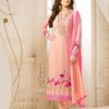 Indian Chiffon Embroidered Suit Pink Feat Drashti Dhami