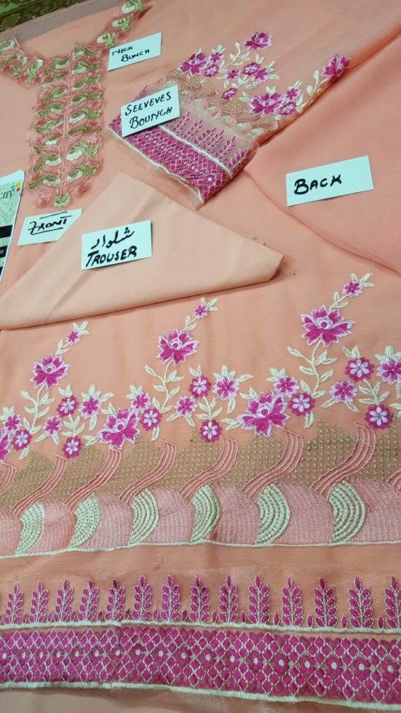 Indian Chiffon Embroidered Suit Pink Feat Drashti Dhami (3)
