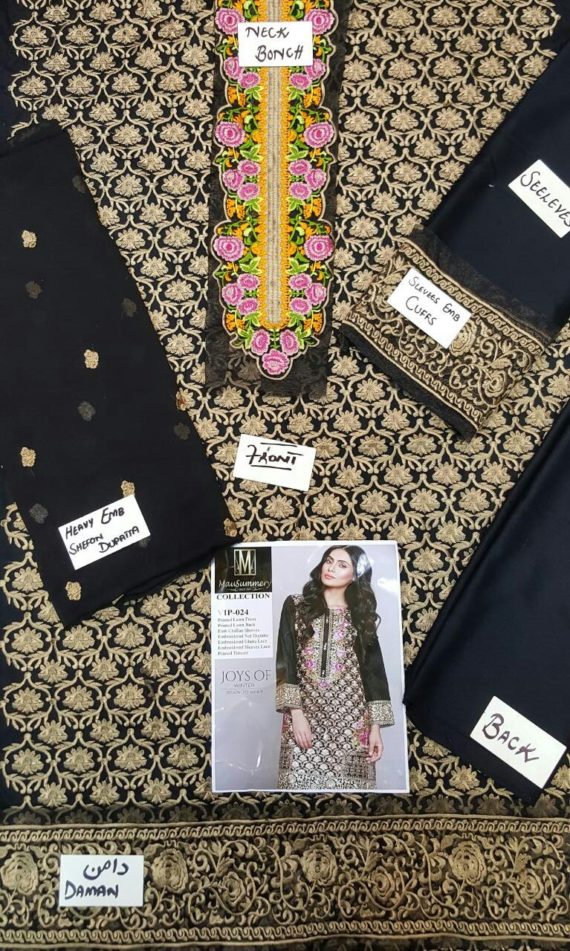 Mausummery Embroidered Lawn Collection Orient Black (4)