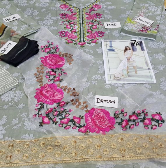 Mina Hassan Embroidered Lawn Collection Design 7A (2)