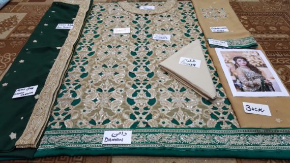 Stylized Bridal Series Luxury Chiffon Emb Fancy Suit Green (2)
