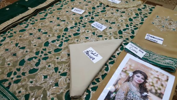 Stylized Bridal Series Luxury Chiffon Emb Fancy Suit Green (4)