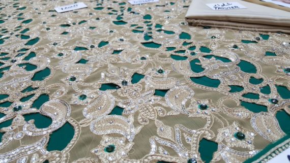 Stylized Bridal Series Luxury Chiffon Emb Fancy Suit Green (5)