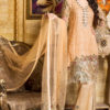 MARYAM’s Chiffon Embroidered Fancy Suit Peachy Perfect