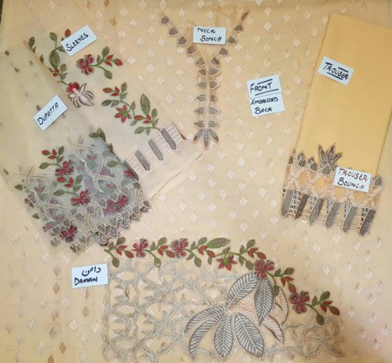 MARYAM’s Chiffon Embroidered Fancy Suit Peachy Perfect (5)