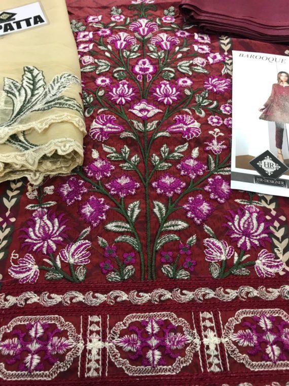 Maria.B. Mbroidered Fancy Collection 2018 Design 1126 Red (2)