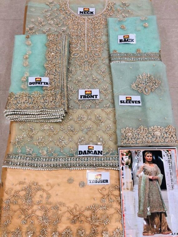Aisha Imran Fancy Bridal Wear Green & Gold (2)