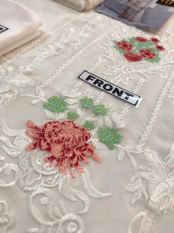 Akbar Aslam Fancy Embroidered Chiffon Suit White (4)