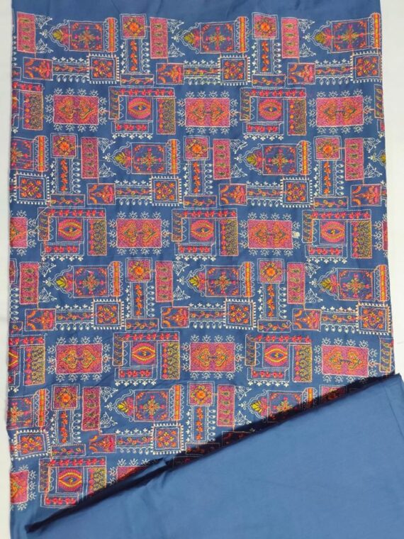 Bareezah Embroidered Lawn Collection 2PC Blue