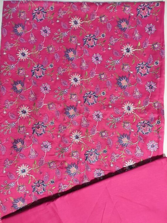 Bareezah Embroidered Lawn Collection 2PC Pink
