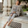 Erum Khan Fancy Embroidered Net Suit Grey