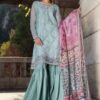 Maria B Fancy Embroidered Lawn Suit Cyan