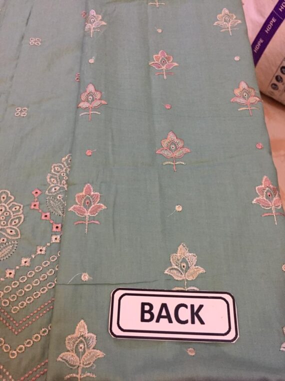 Maria B Fancy Embroidered Lawn Suit Cyan (3)