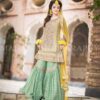 Stylized Fancy Embroidered Yellow Mayon Suit